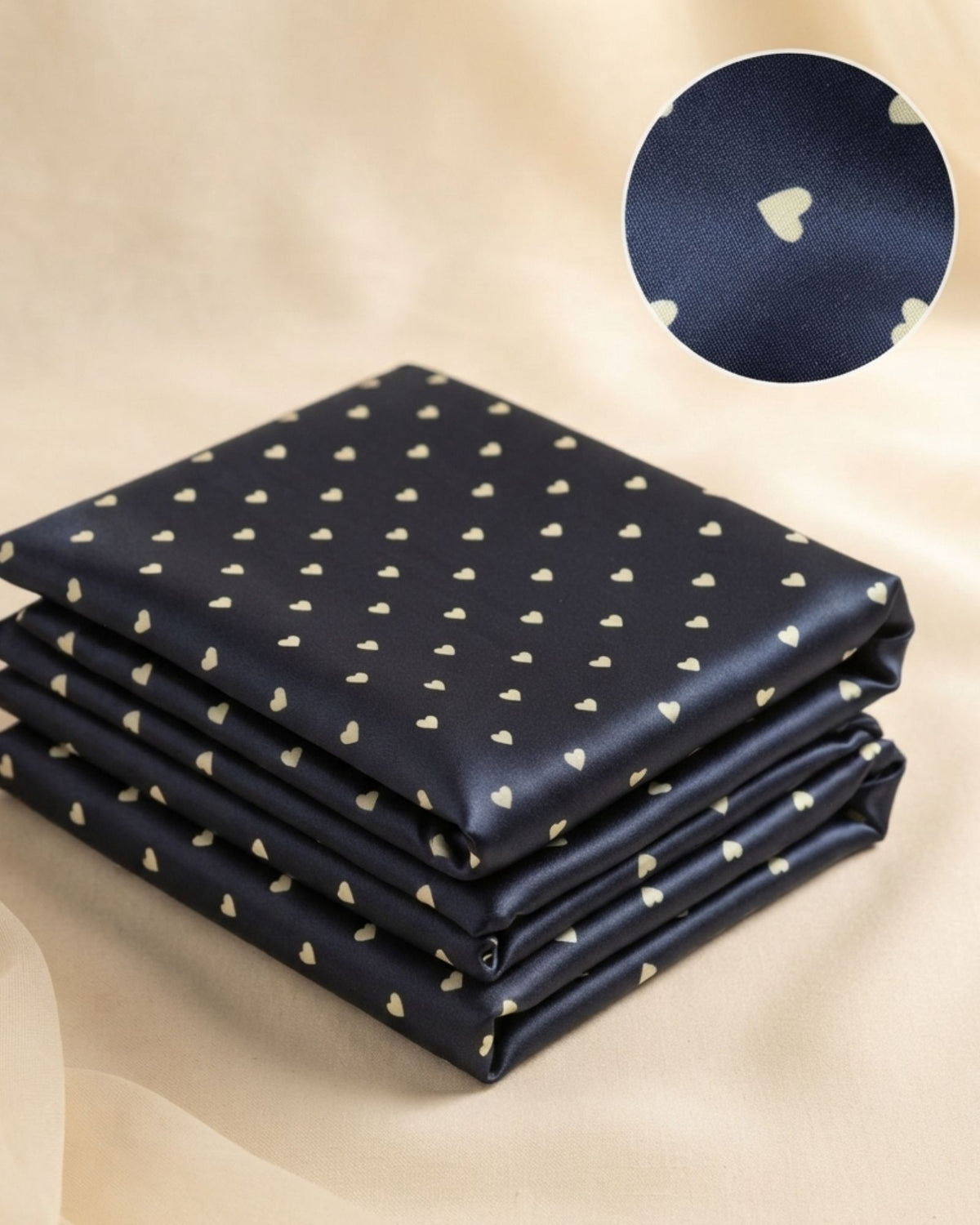 Heart Print Silk Bandana