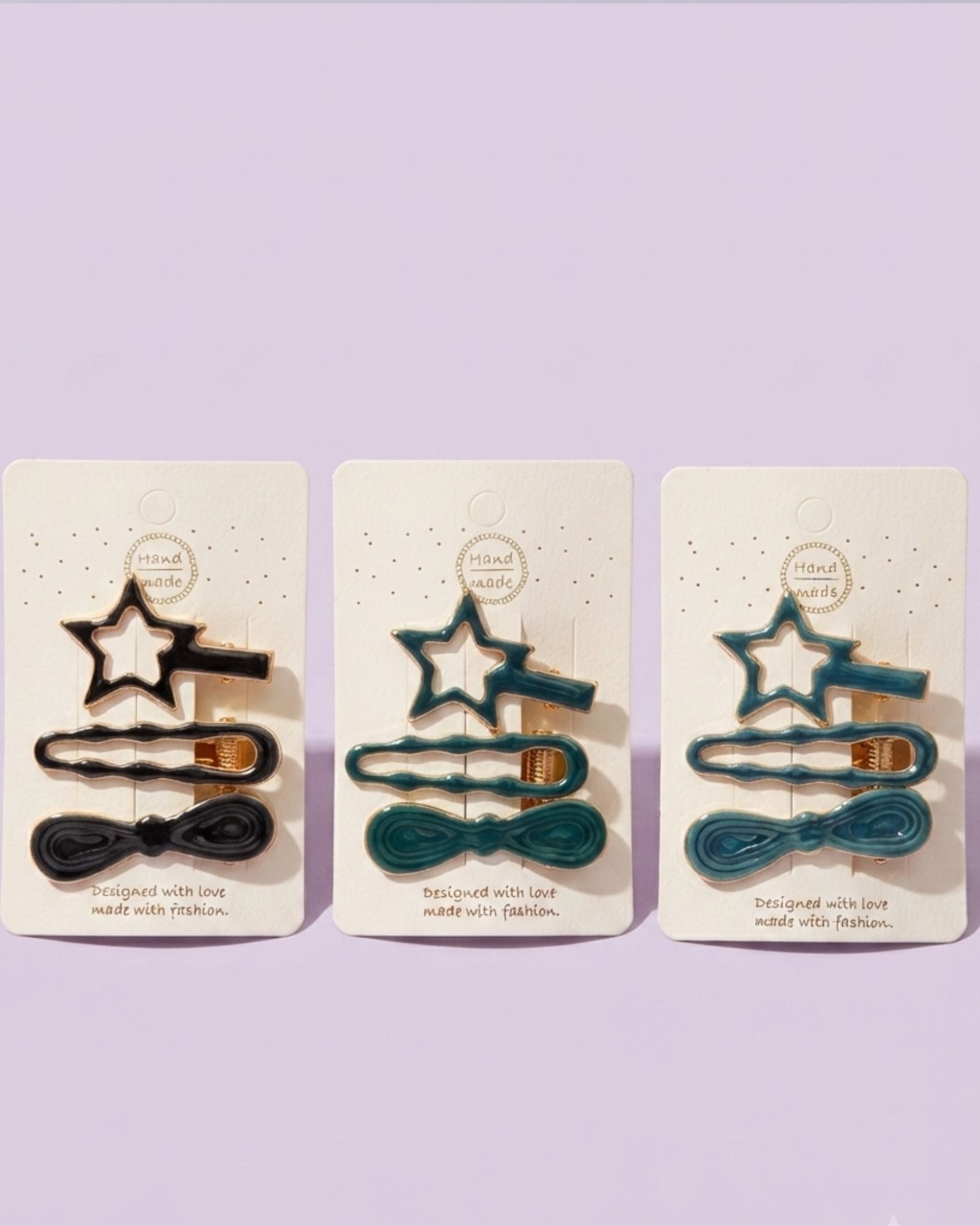 Twinkle bow hair clip set