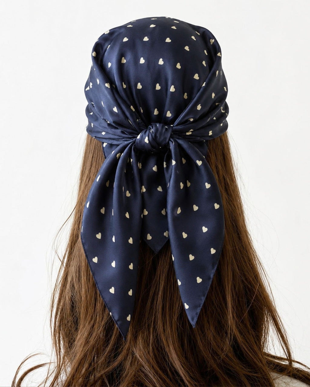 Heart Print Silk Bandana