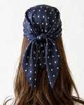 Heart Print Silk Bandana