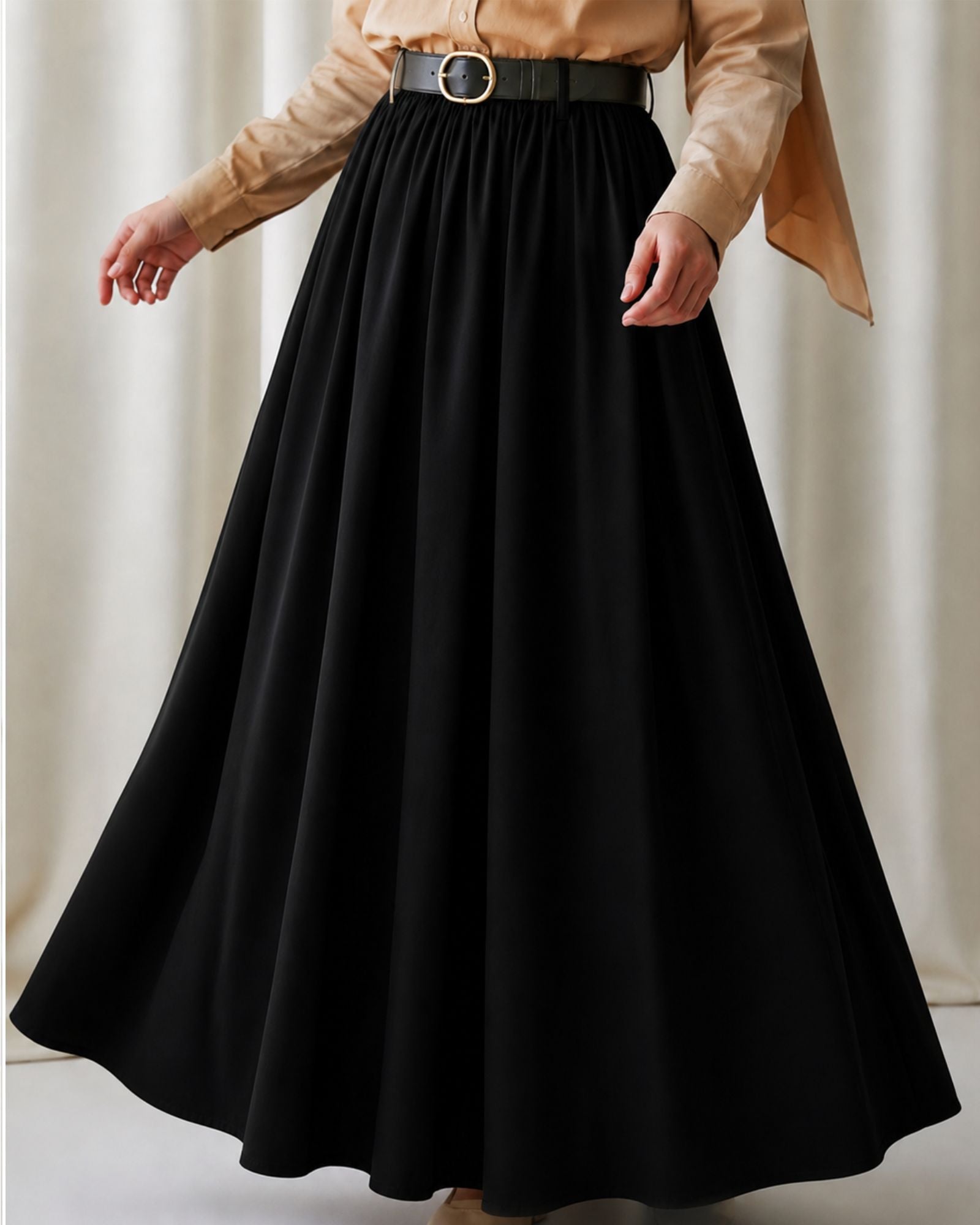 Umbrella Skirt | Elastic Waist Belt
