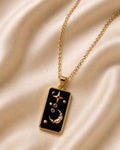 Aesthetic Moon Tag Necklace