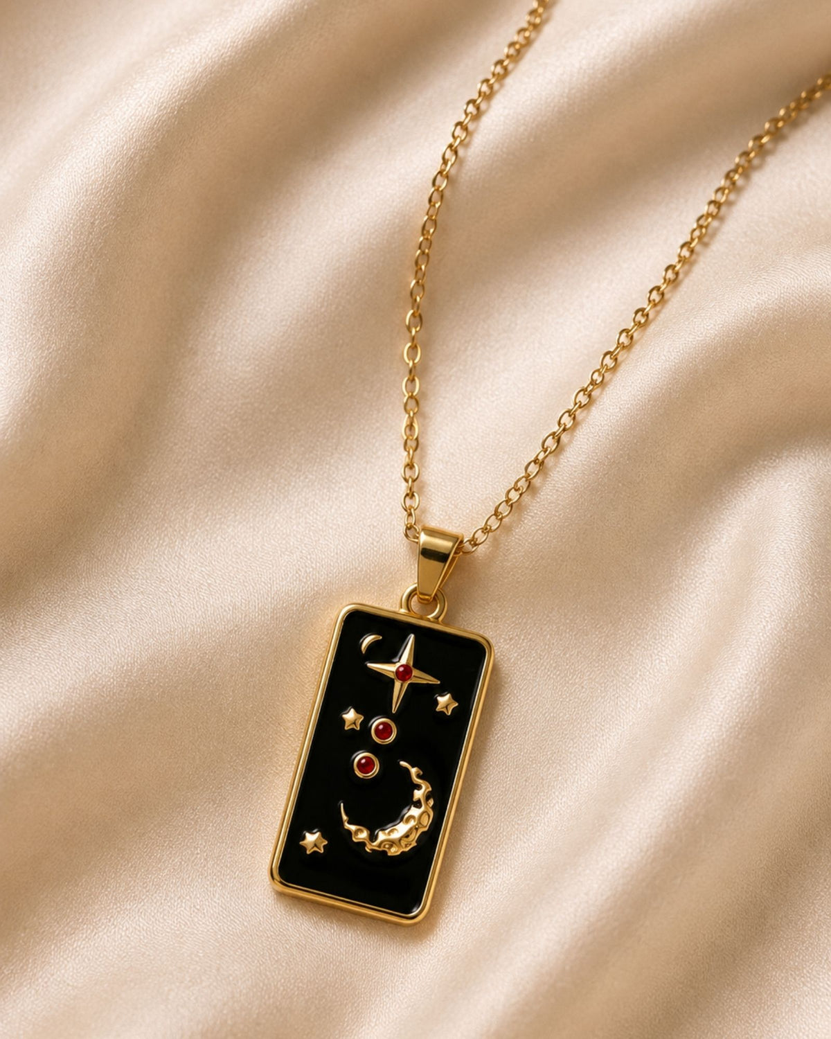 Aesthetic Moon Tag Necklace