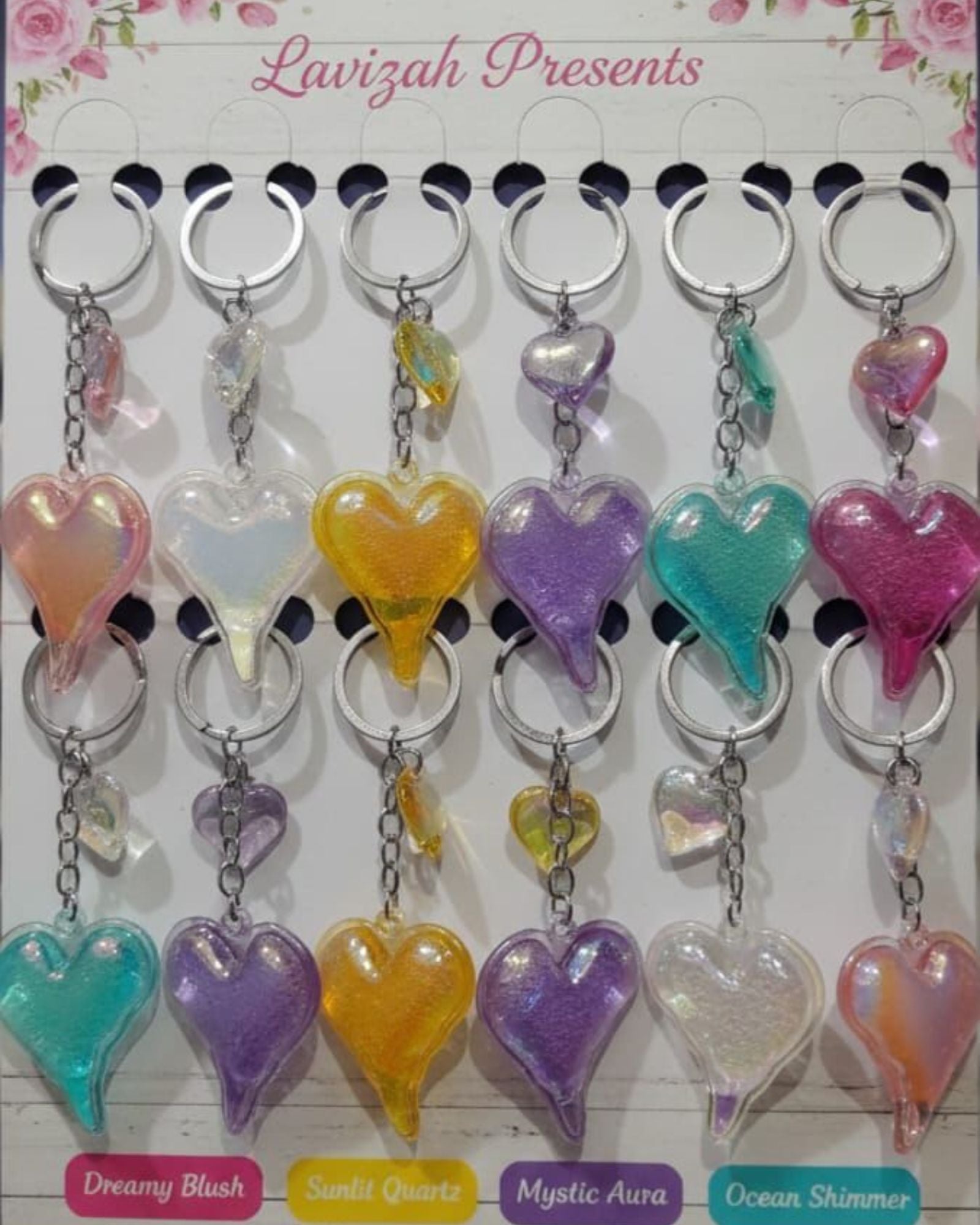 Heart Glitter Keychain