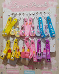 Cute Cartoon Guitar Keychain