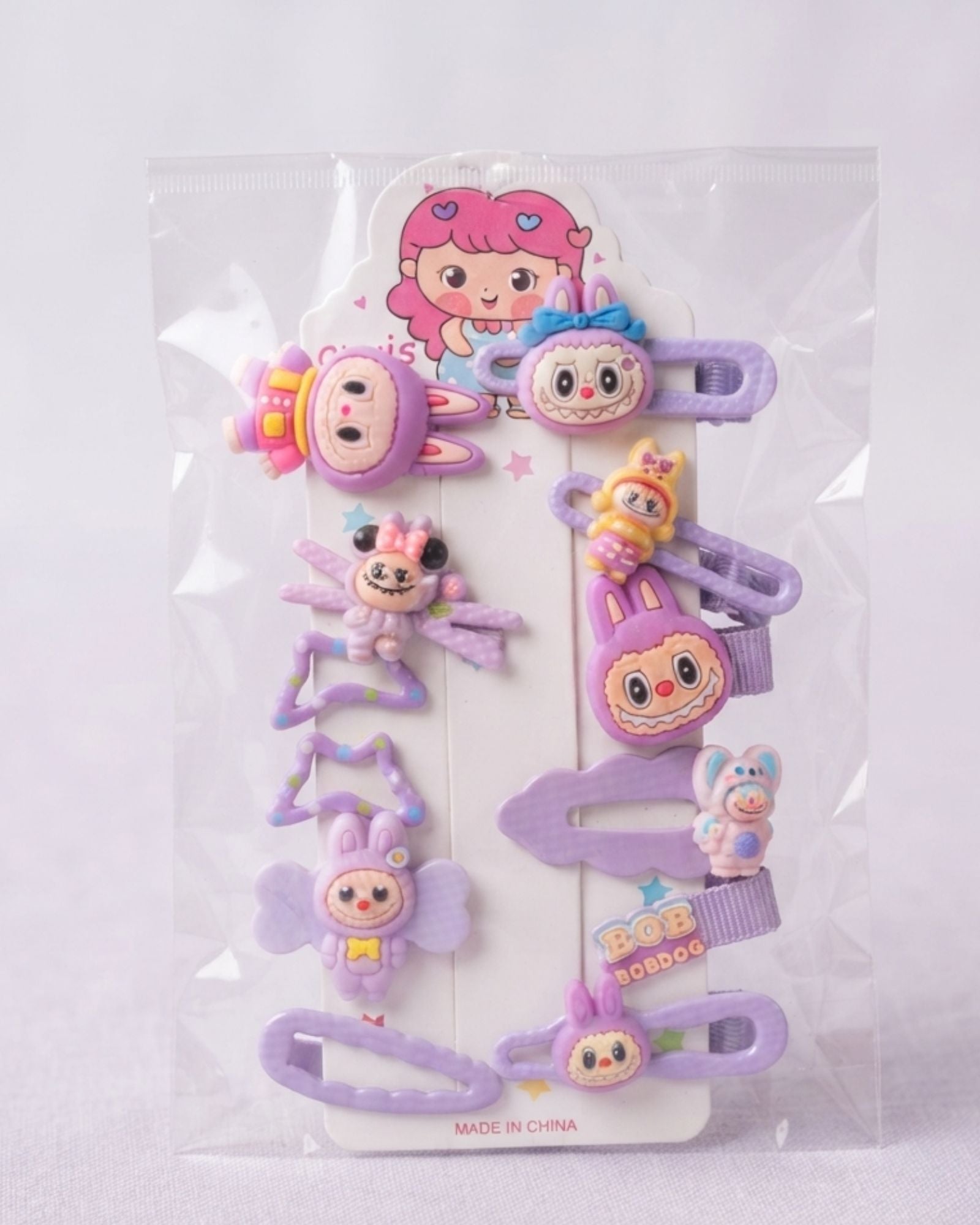 Labubu hair pins full set