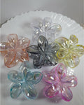 Large Transparent Flower Claw Clip