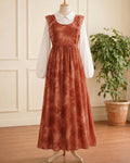 Rust Cloud Pinafore Maxi Dress