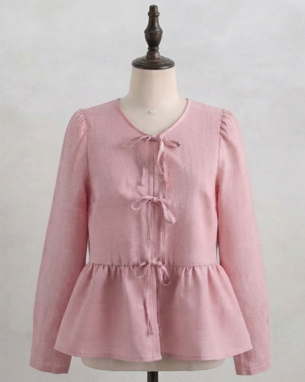 Pink Bow Tie Skirt Outfit