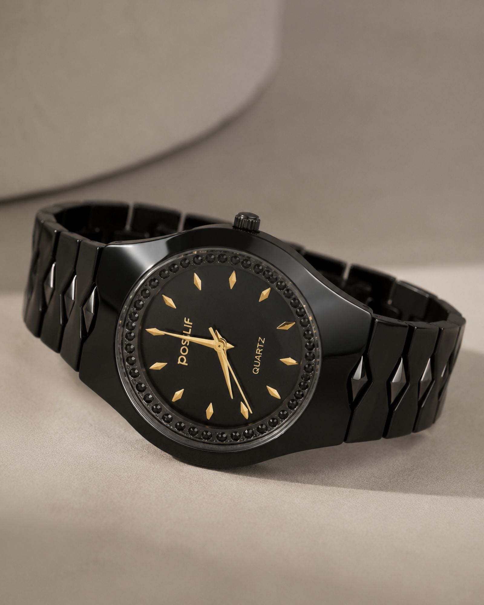 Men’s Black Quartz Analog Watch