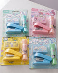 Mini Stapler Set with Highlighter & Pins
