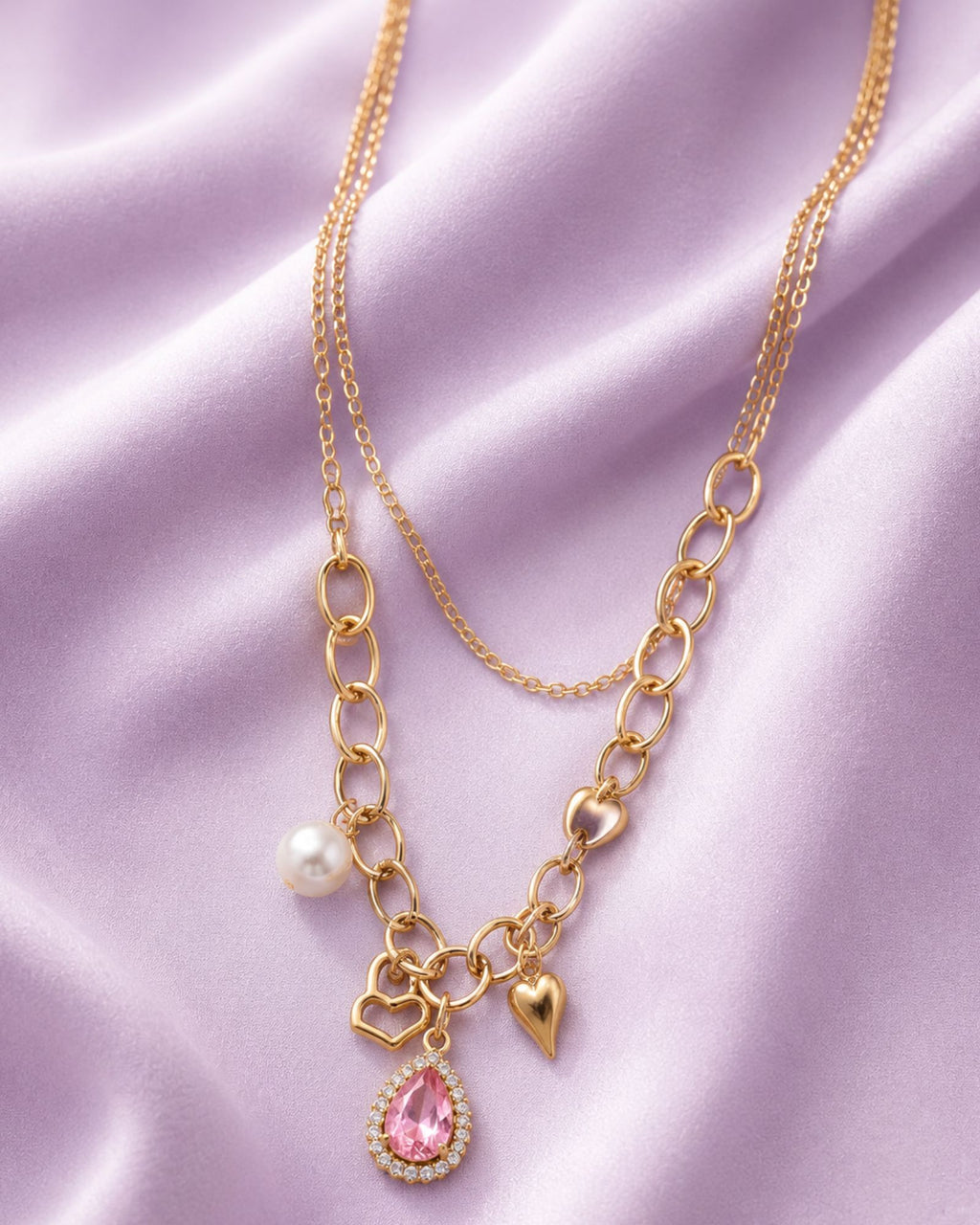 Charm layered necklace
