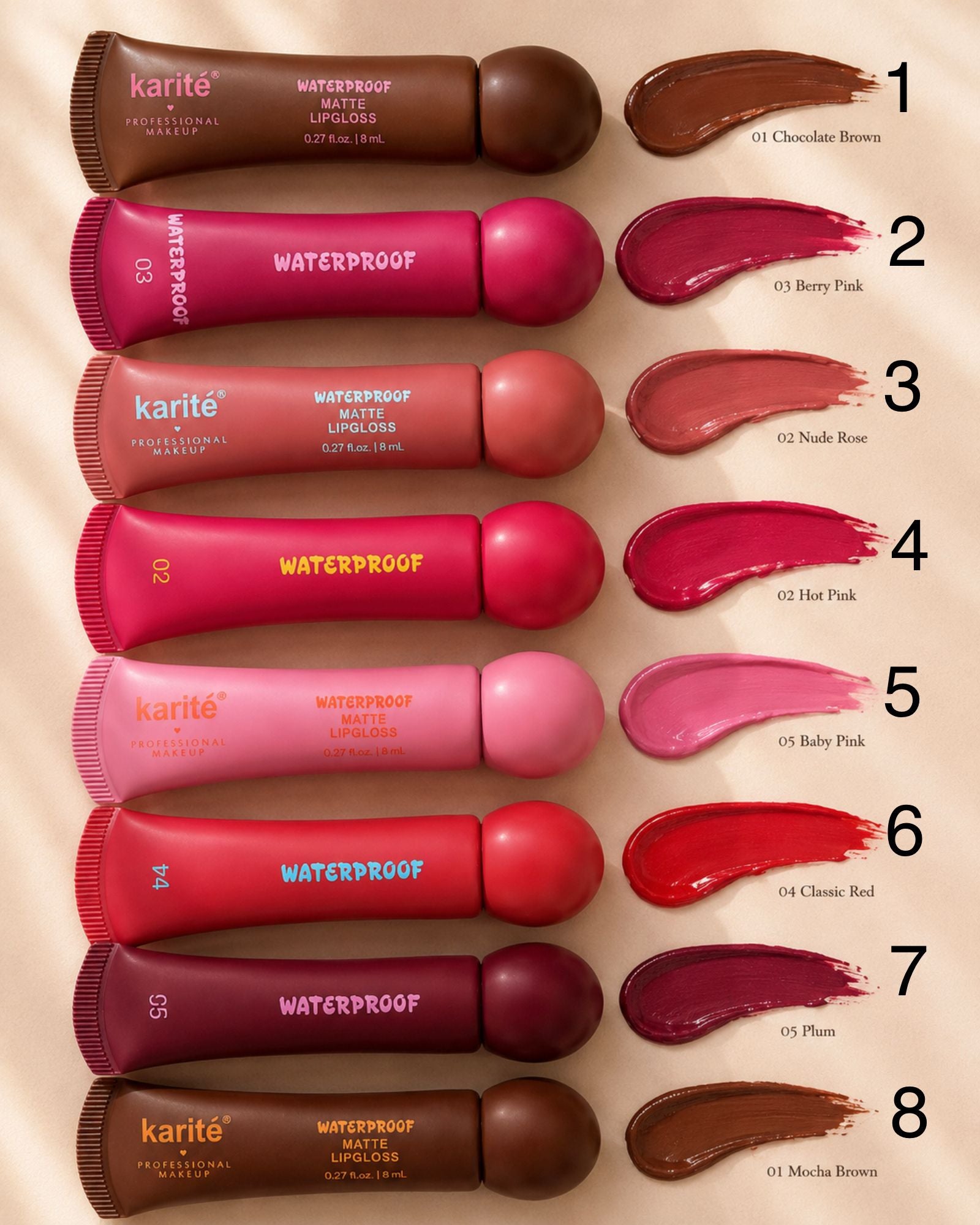 Karité Waterproof Matte Lip Gloss