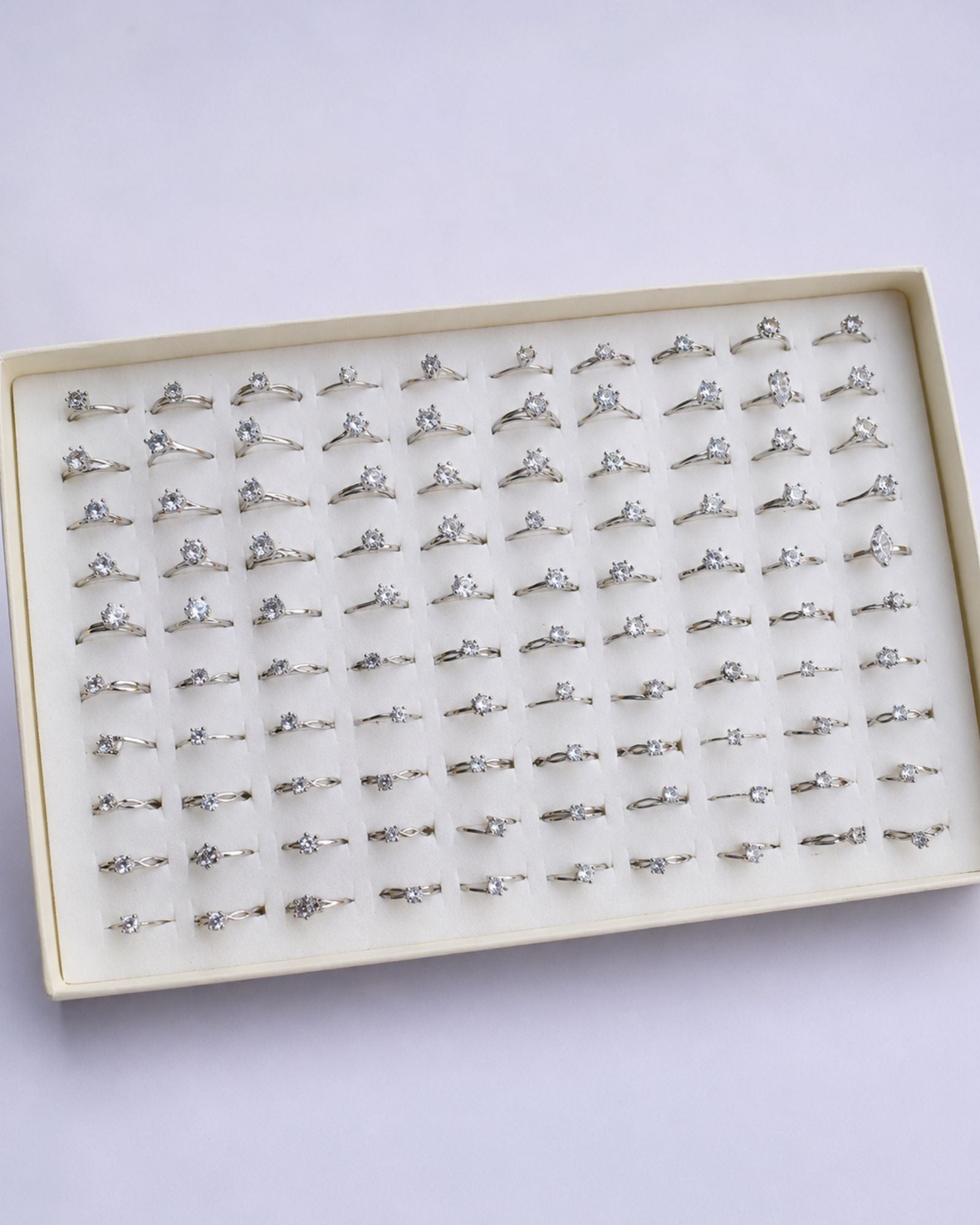 Silver Crystal Rings