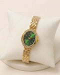 Stainless Oval Dial Gold Watch (woman)